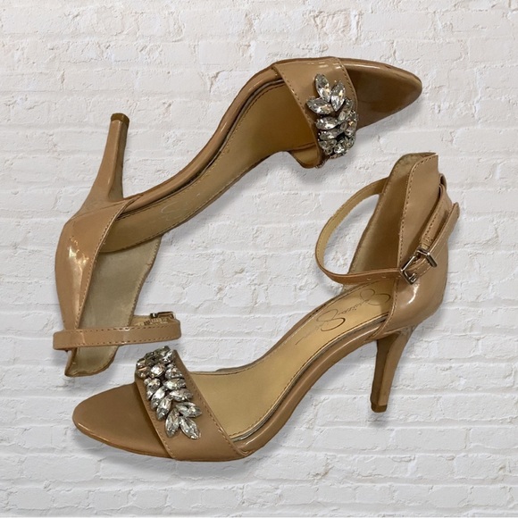 Jessica Simpson Nude Ankle Strap Heels - Picture 4 of 5